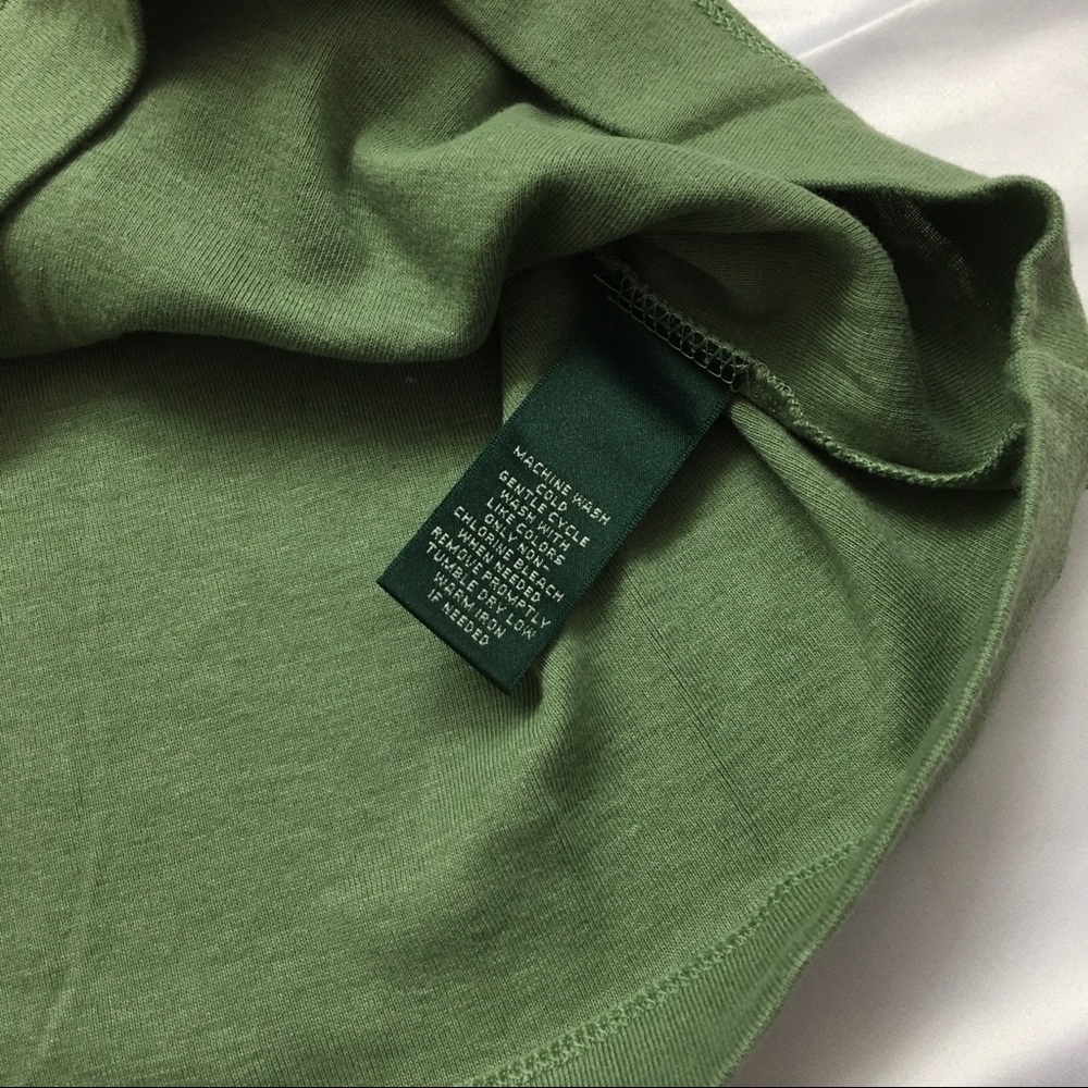 NEW Ralph Lauren Jersey Knit Olive Long sleeve Tee - Picture 11 of 13